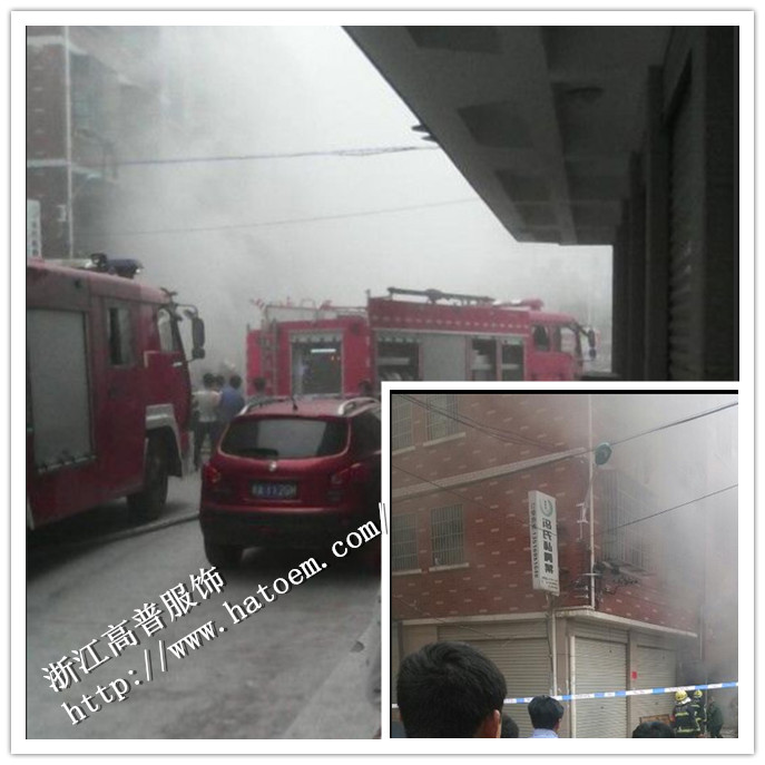 义乌何麻车仓库救火现场